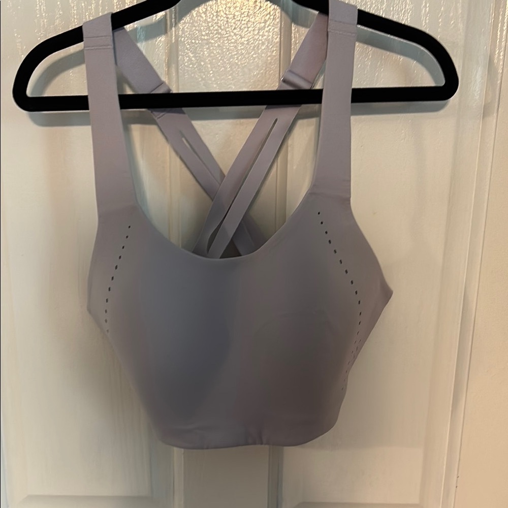 Lululemon Athletica Gray Sports Bra with Crossed Straps